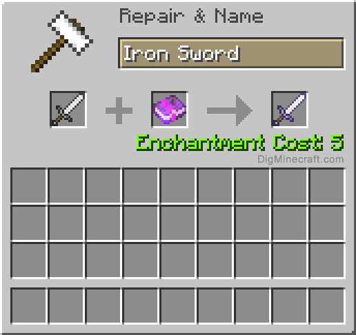 how to enchant with anvil