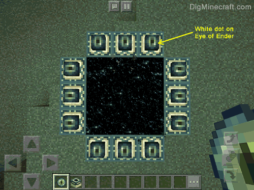 how to make an end portal in pe