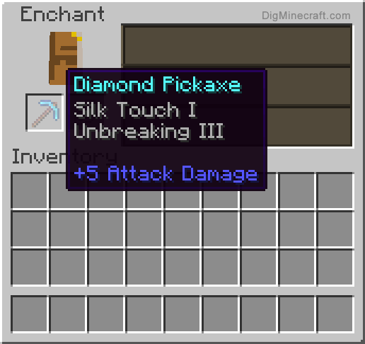 How To Make An Enchanted Diamond Pickaxe In Minecraft