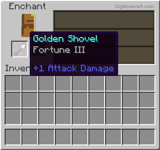 minecraft gold shovel