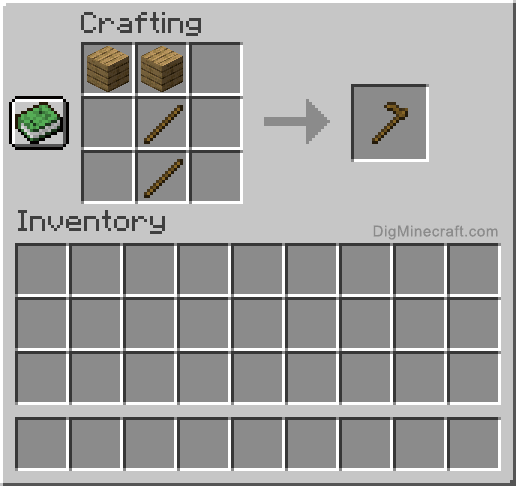 How to make a Wooden Hoe in Minecraft